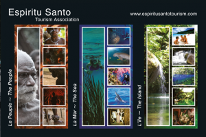 Sample of work done by tk:design for Espiritu Santo Tourism Association